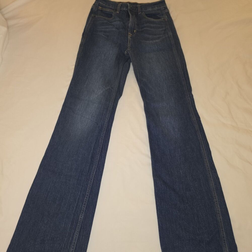 GAP Vintage Flare High Rise Jeans Women Size 26 / 2T Tall Dark Wash Denim